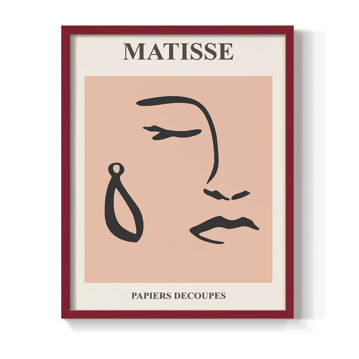 Matisse CXXXVIII Framed Print in Red Solid Wood 8 x 10 Framed Print