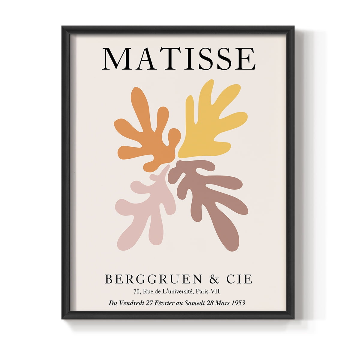 Matisse D in Black Solid Wood Framed Print No Nail Hanging