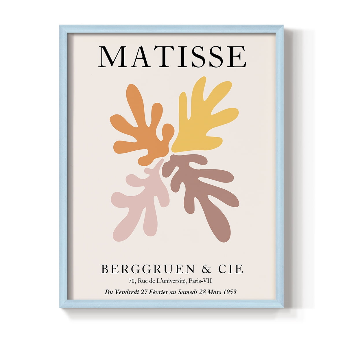 Matisse D in Blue Solid Wood Framed Print No Nail Hanging