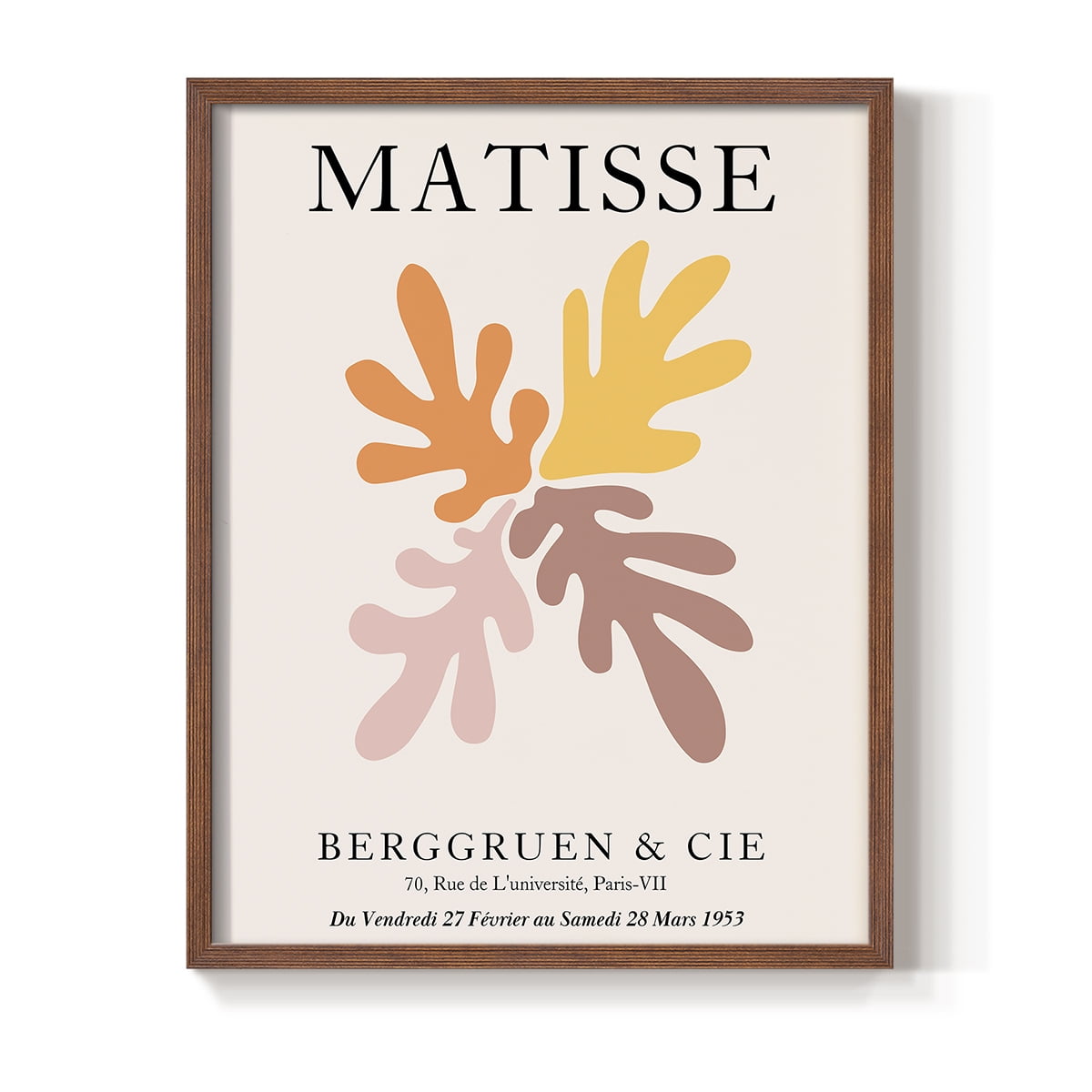 Matisse D in Brown Solid Wood Framed Print No Nail Hanging