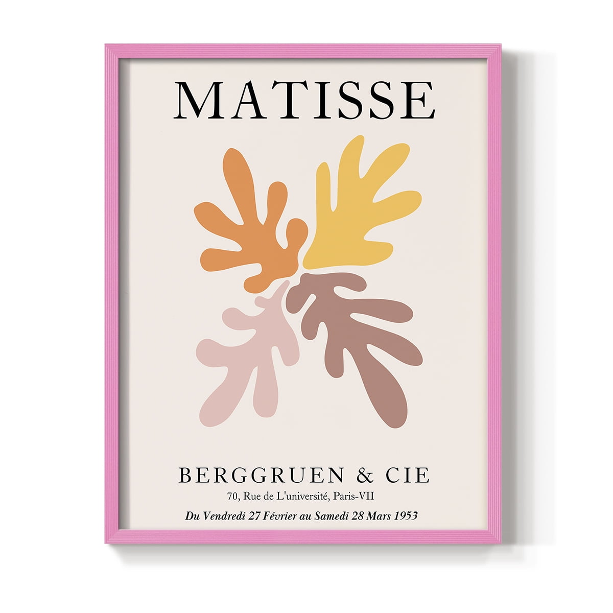 Matisse D in Pink Solid Wood Framed Print No Nail Hanging