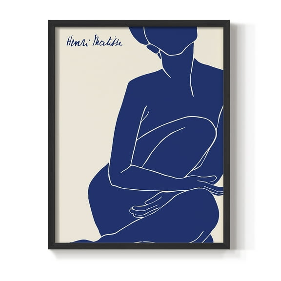Matisse DI Framed Print in Black Solid Wood Framed Print No Nail Hanging