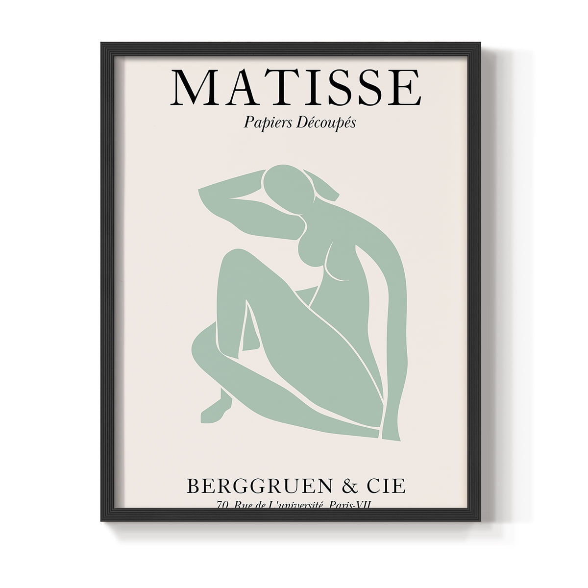 Matisse DII Framed Print in Black Solid Wood Framed Print No Nail Hanging