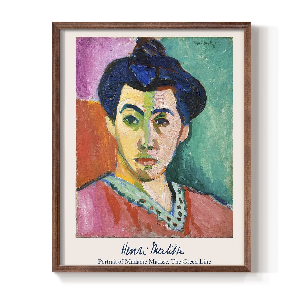 Matisse DIII Framed Print in Brown Solid Wood Framed Print No Nail Hanging