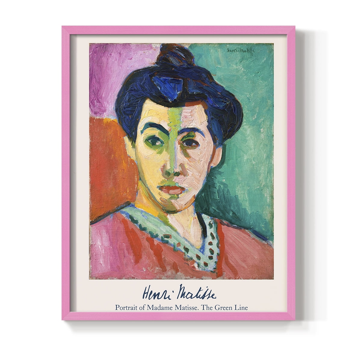 Matisse DIII Framed Print in Pink Solid Wood Framed Print No Nail Hanging