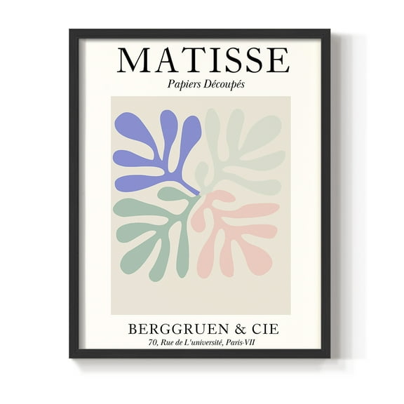 Matisse DIV Framed Print in Black Solid Wood Framed Print No Nail Hanging