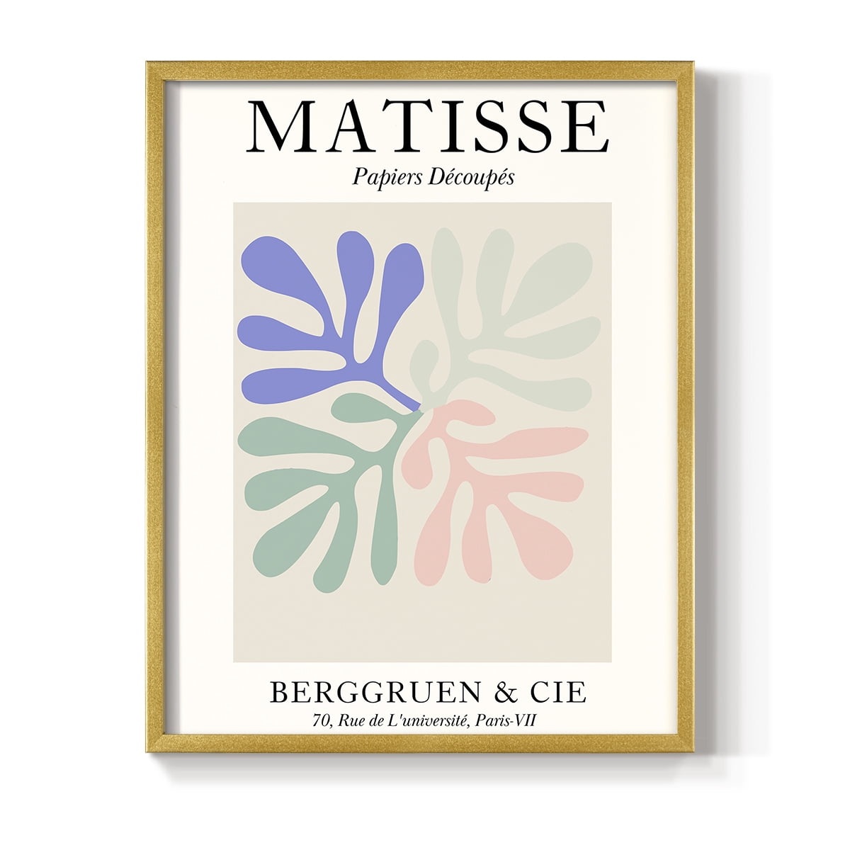 Matisse DIV Framed Print in Gold Solid Wood Framed Print No Nail Hanging
