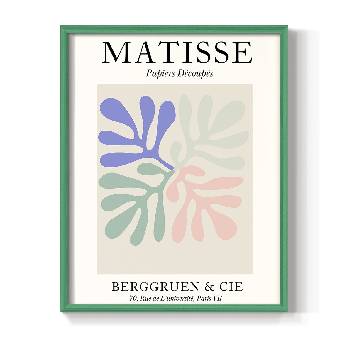 Matisse DIV Framed Print in Green Solid Wood Framed Print No Nail Hanging
