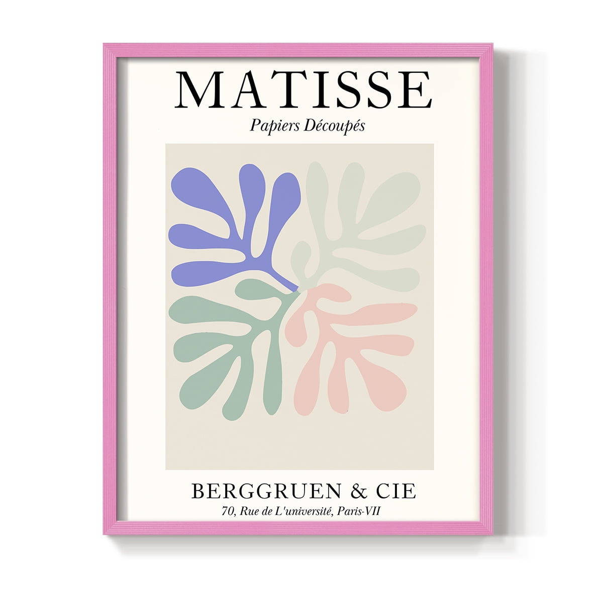 Matisse DIV Framed Print in Pink Solid Wood Framed Print No Nail Hanging