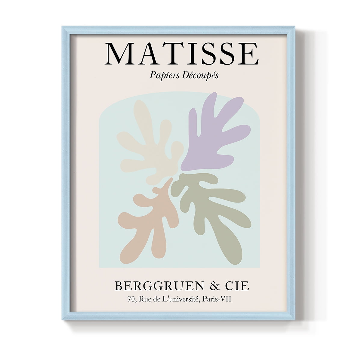 Matisse DVI Framed Print in Blue Solid Wood Framed Print No Nail Hanging
