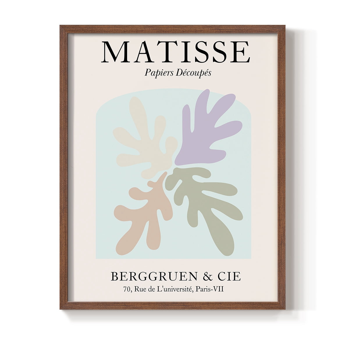 Matisse DVI Framed Print in Brown Solid Wood Framed Print No Nail Hanging