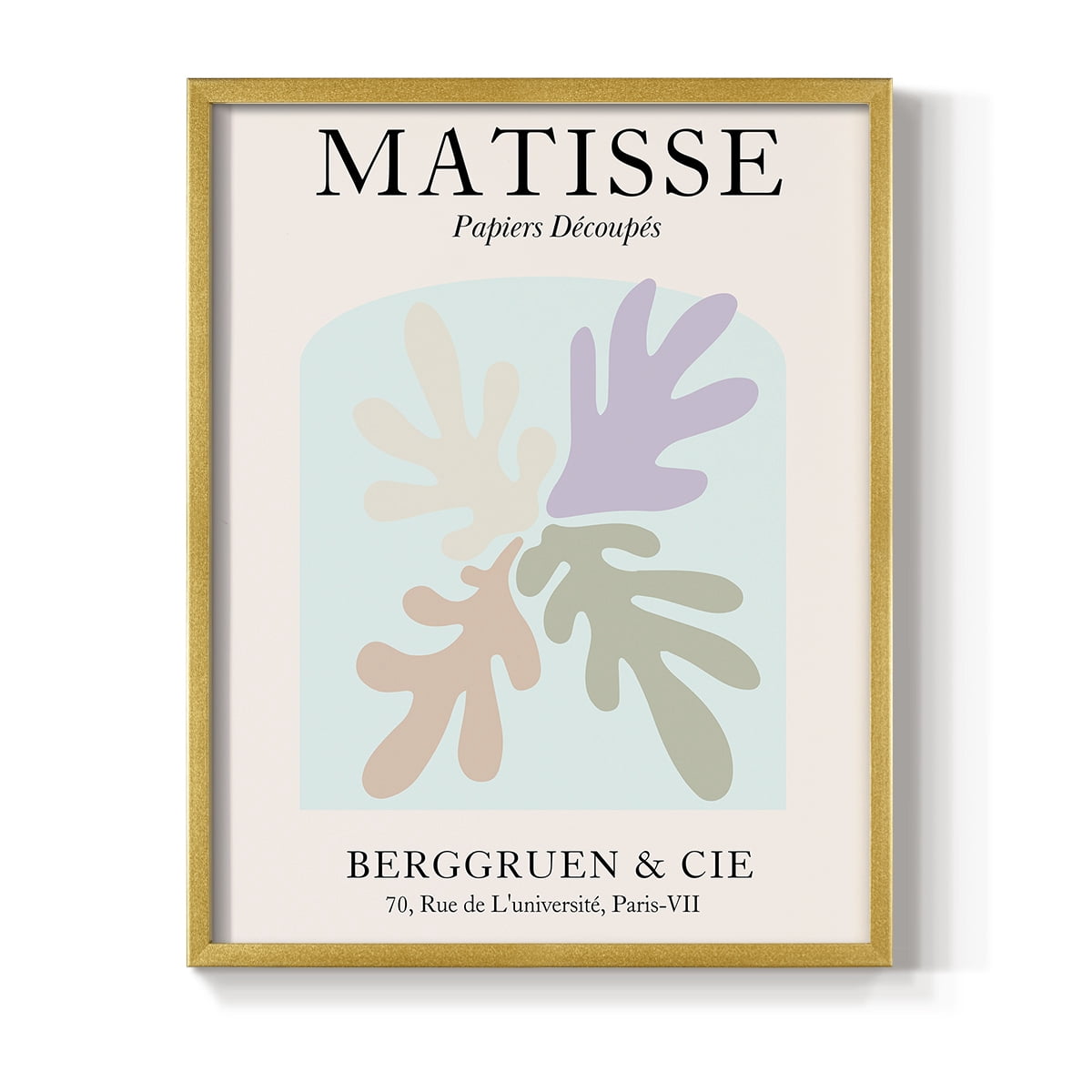 Matisse DVI Framed Print in Gold Solid Wood Framed Print No Nail Hanging