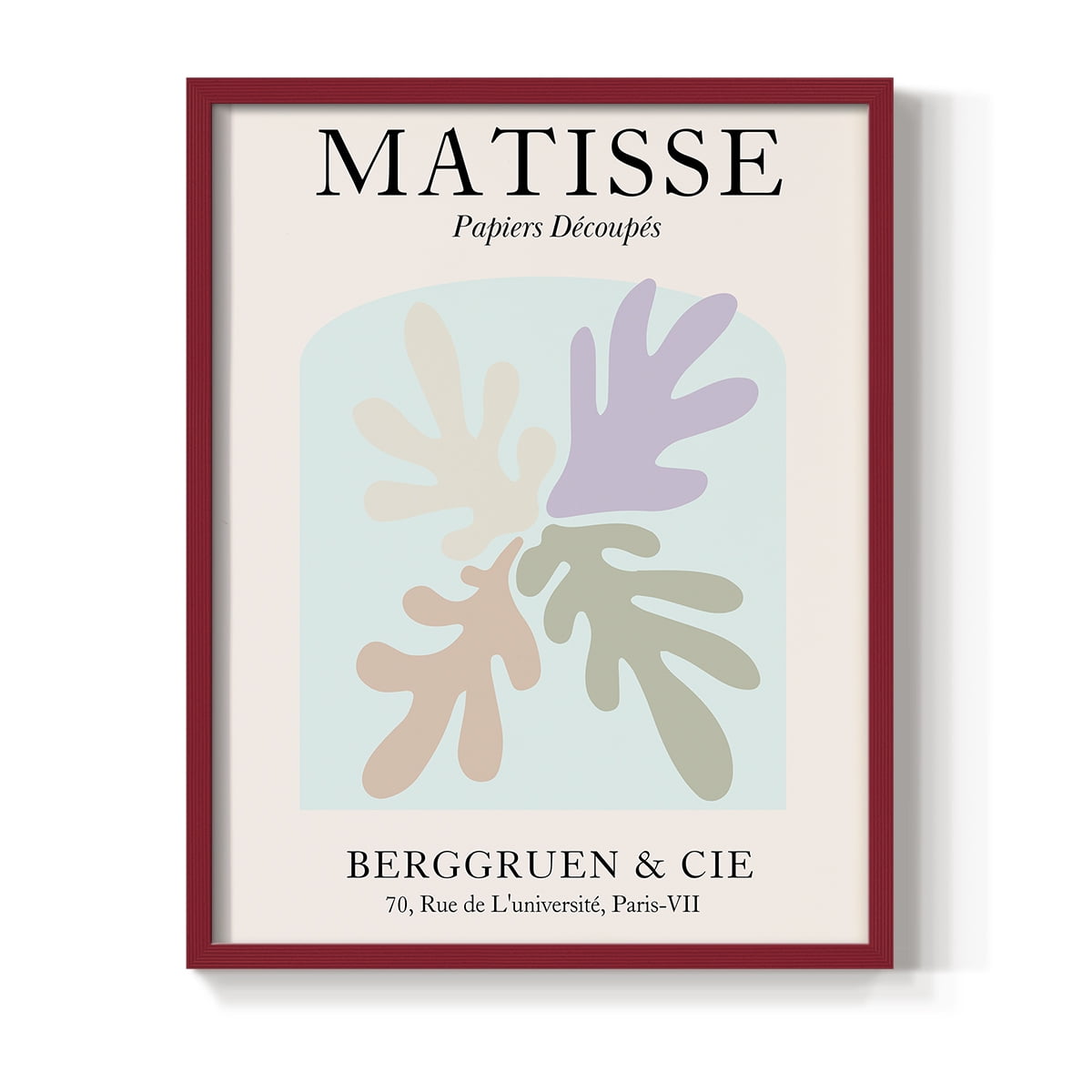 Matisse DVI Framed Print in Red Solid Wood Framed Print No Nail Hanging