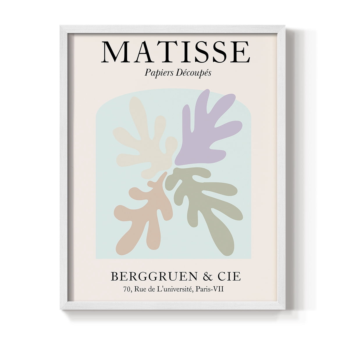 Matisse DVI Framed Print in White Solid Wood Framed Print No Nail Hanging