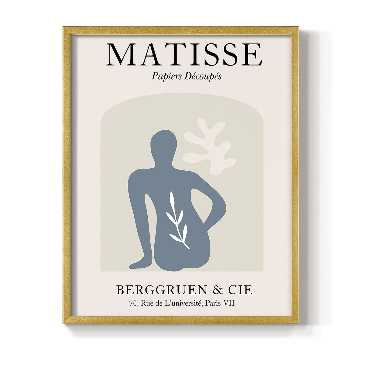 Matisse DVII Framed Print in Gold Solid Wood Framed Print No Nail Hanging