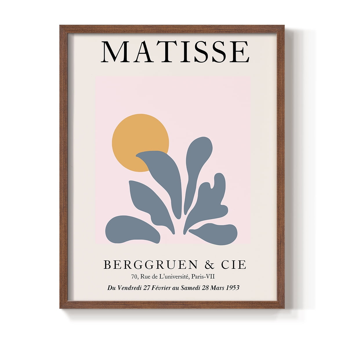 Matisse DVIII Framed Print in Brown Solid Wood Framed Print No Nail Hanging