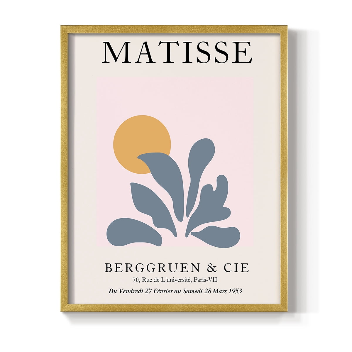 Matisse DVIII Framed Print in Gold Solid Wood Framed Print No Nail Hanging