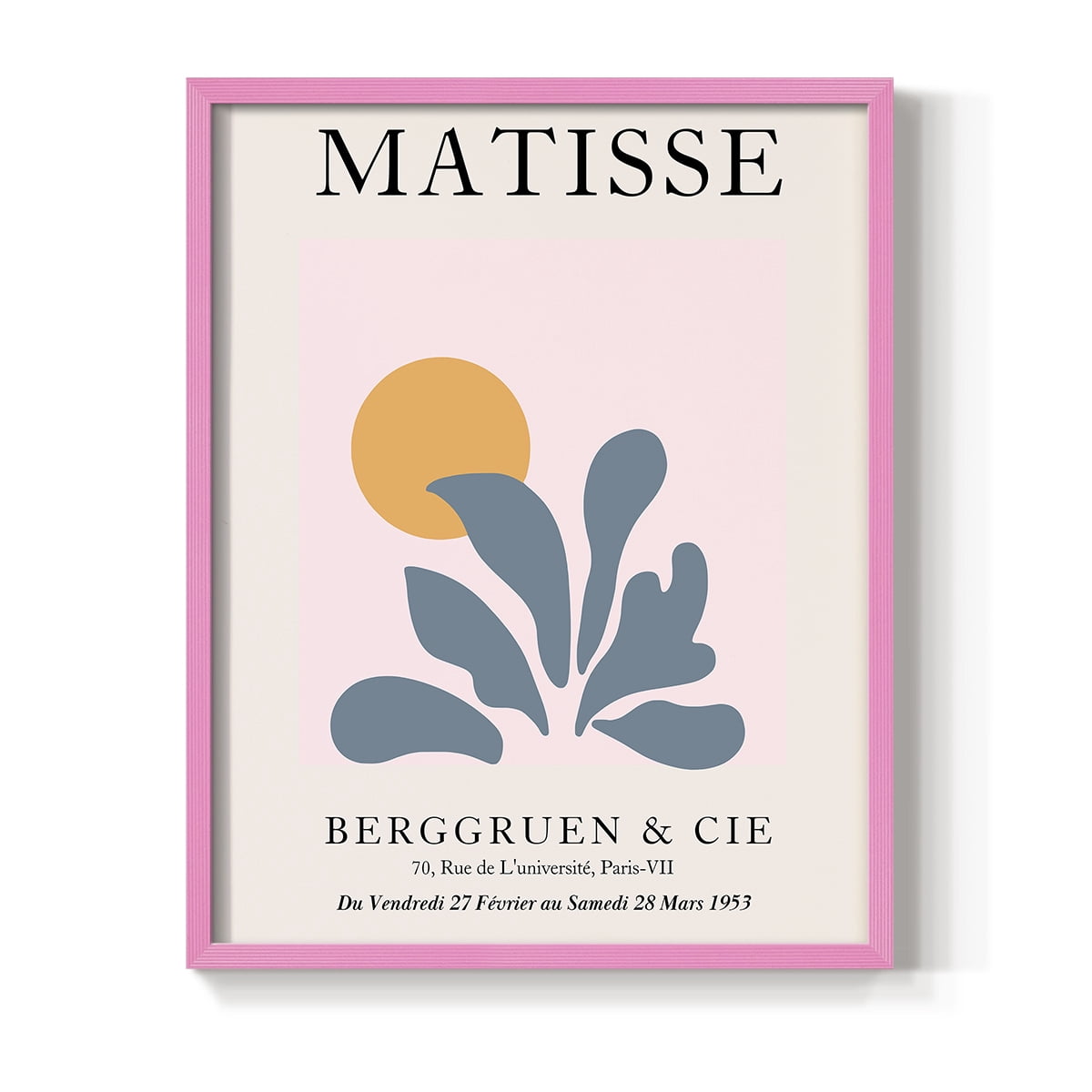 Matisse DVIII Framed Print in Pink Solid Wood Framed Print No Nail Hanging