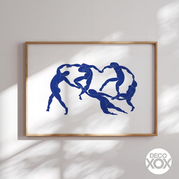 Matisse Dance Print Minimalist Blue Silhouette Modern Art Decor