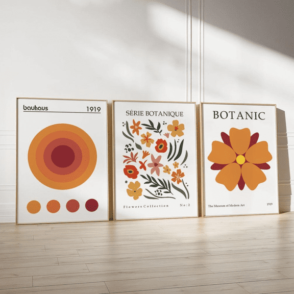 Matisse Floral Botanical Abstract Boho Poster Set, Poster Only