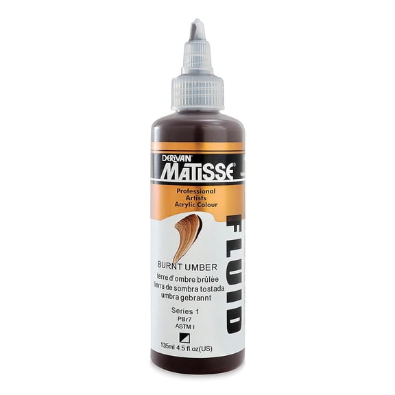 Matisse Fluid Acrylic - Burnt Umber, 135 ml