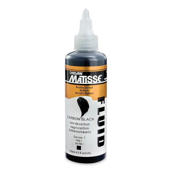 Matisse Fluid Acrylic - Carbon Black, 135 ml
