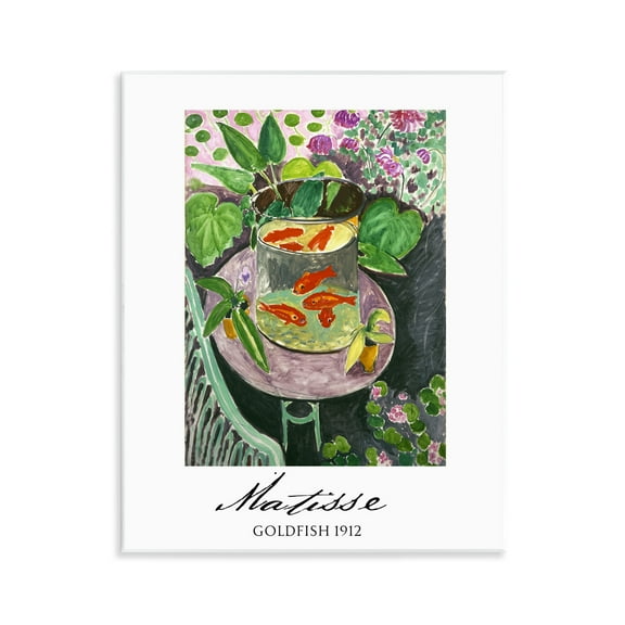 Stupell Industries Matisse Goldfish Still Life Wall Plaque Art, design by Vintage Hustle, 14 x 11