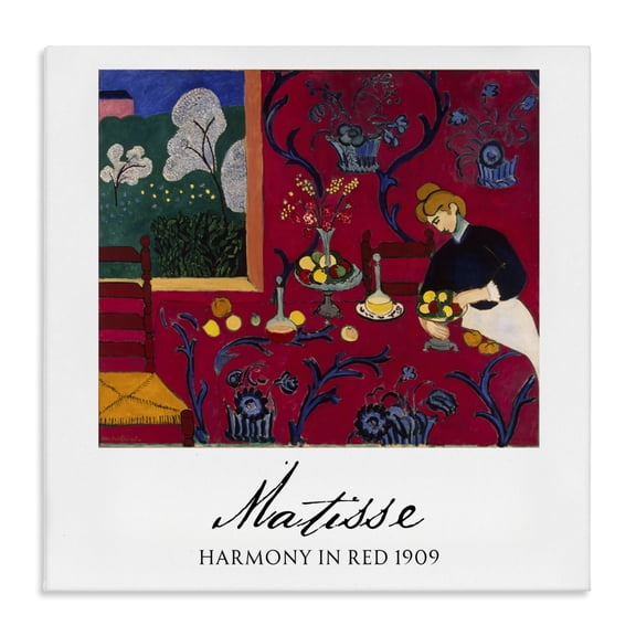 Stupell Industries Matisse Harmony In Red Canvas Wall Art, design by Vintage Hustle, 17 x 17
