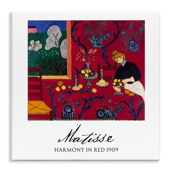 Stupell Industries Matisse Harmony In Red Wall Plaque Art, design by Vintage Hustle, 12 x 12