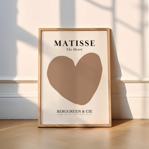 Matisse The Heart Print, 4 Colours, Inspired By (Matisse Heart, Matisse Poster, Matisse Print, Abstract, Wall Art, Green, Love, Artist) UNFRAMED PAPER POSTER, Home Decor, Living Room Dercor