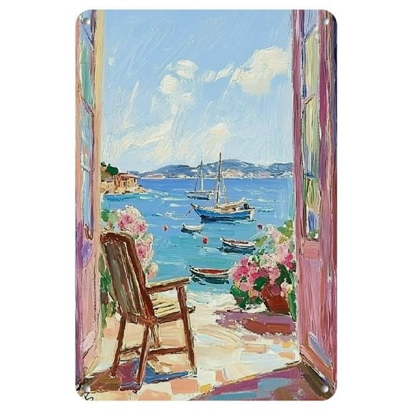 Matisse-Inspired Mediterranean Iron Wall Art, 8x12 inches - Frameless Poster by Niklas Horstmann, Perfect for Room Decor