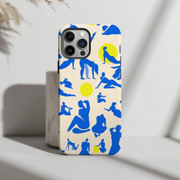 Matisse Inspired Yoga Pose Art Phone Case with iPhone 17 through 11 Pro Max