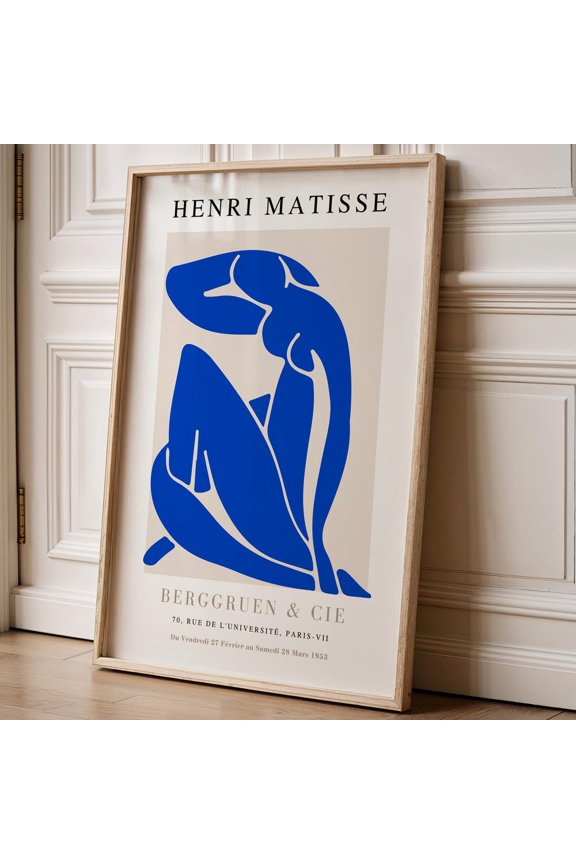 Matisse Nu Bleu Print: Mid-Century Modern Wall Art Home Decor Office Wall Art