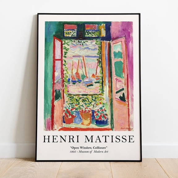 Matisse - Open Window Collioure Vintage Art Poster Print, Ideal Home Decor Or Gift UNFRAMED PAPER POSTER, Home Decor, Vintage Gift, Living Room Dercor