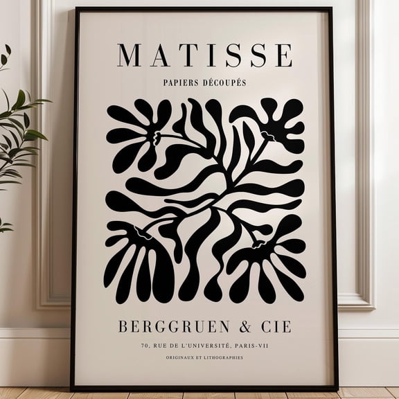 Matisse Print, Mid Century Modern, Living Room Decor, Large Wall Art, Modern Wall Art Abstract Art Botanical Print Wall Art, Modern Wall Decor, 8x12 UNFRAMED