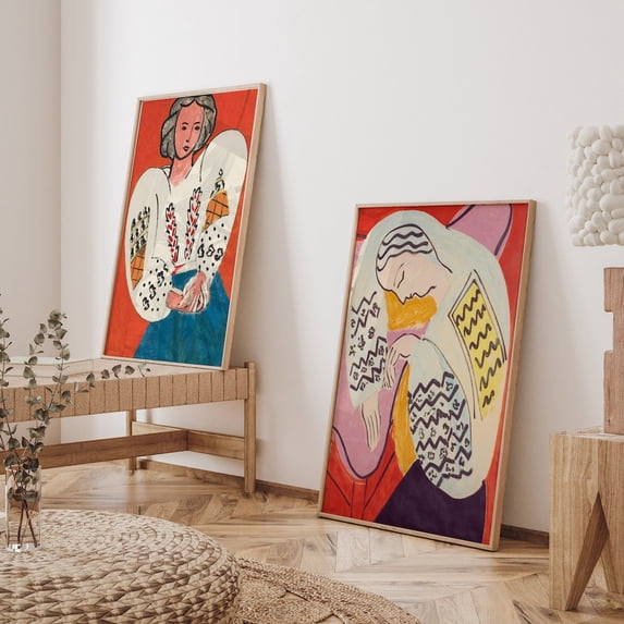 Matisse Romanian Blouse Museum Mid Century Home Wall Art Print Set 2 Unframed Paper Print 16x24