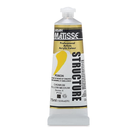 Matisse Structure Paint - Cadmium Yellow Medium, 75 ml