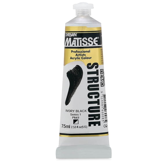 Matisse Structure Paint - Ivory Black, 75 ml