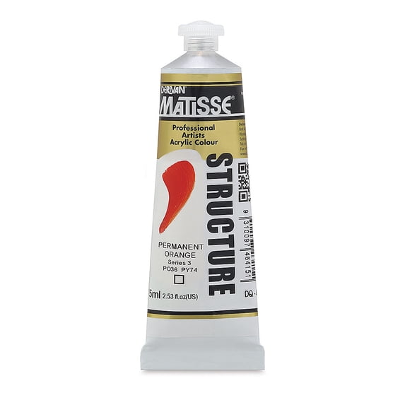 Matisse Structure Paint - Permanent Orange, 75 ml