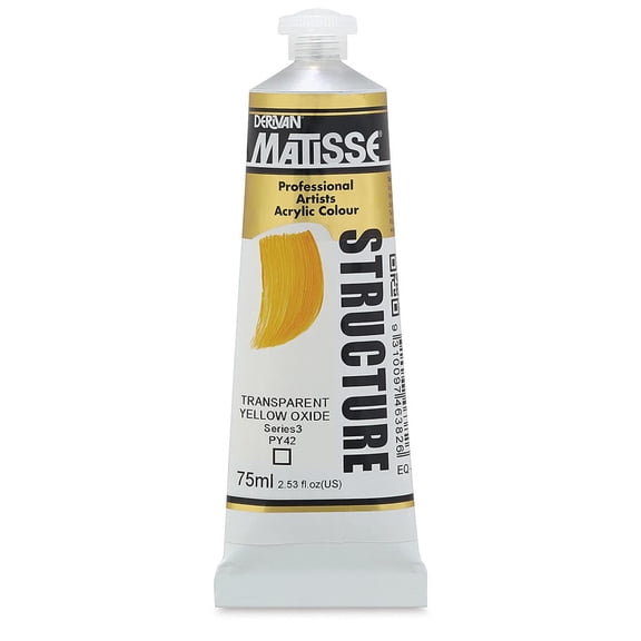 Matisse Structure Paint - Transparent Yellow Oxide, 75 ml