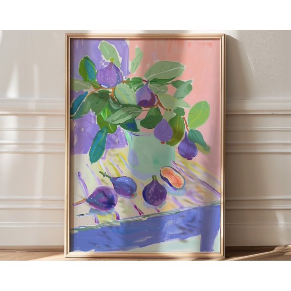 Matisse Style Figs Art Print Colorful Kitchen Decor