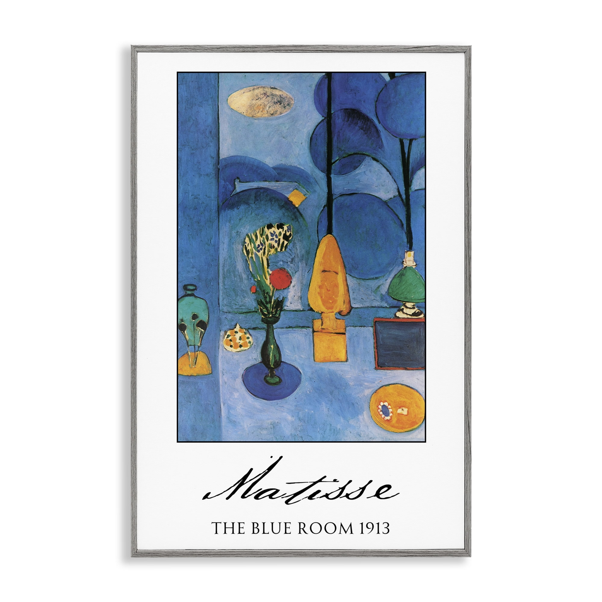 Matisse The Blue Room Gray Framed Giclee Art, design by Vintage Hustle