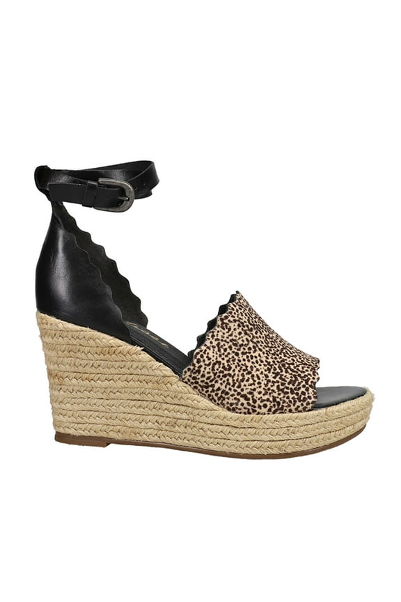 Matisse Womens Roma Cheetah Ankle Strap Espadrille Wedge Casual Shoes