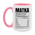 thumbnail image 1 of Matka Coffee Mug, Nutrition Facts Mug For Matka, Funny Gift For Matka, 11Oz Or 15Oz Cup, 1 of 9
