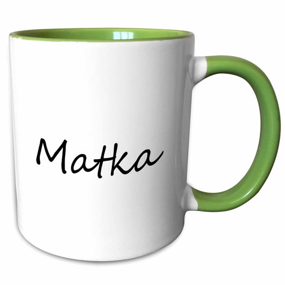 3drose, Matka. Word for Mom in Slovak. Mother in Different Languages. Slovakia, 11oz Two-tone Green Mug