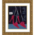 thumbnail image 1 of Matla, Jennifer 26x31 Gold Ornate Wood Framed with Double Matting Museum Art Print Titled - High Heels New York, 1 of 4