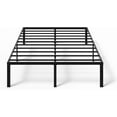 thumbnail image 1 of Matladin Full Size Bed Frame with 14'' High, Metal Platform, Mattress Foundation Bed Base, 1000lbs Capacity Steel Slat Support, No Box Spring Needed, Black, 1 of 8
