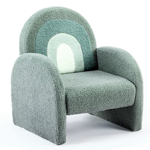 Matladin Kids Sofa, Rainbow Kids Armchair, Soft Toddler Chair Coverage of Teddy Fleece, Suitable for Boys and Girls