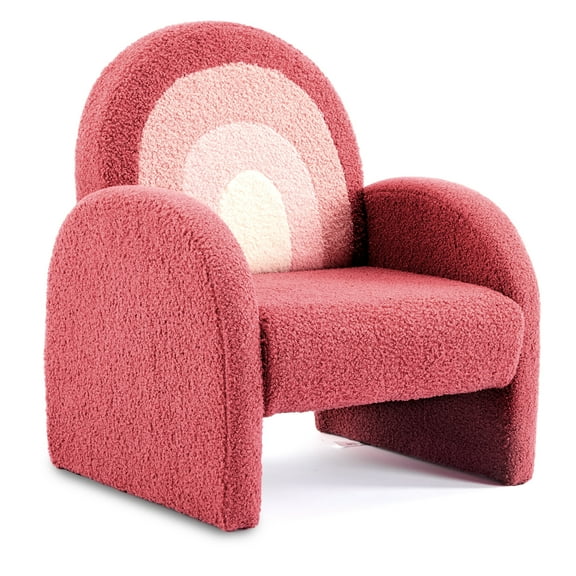 Matladin Kids Sofa, Rainbow Kids Armchair, Soft Toddler Chair Coverage of Teddy Fleece, Suitable for Boys and Girls