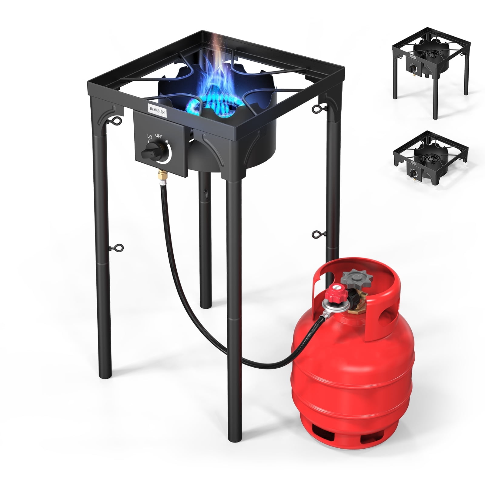 Matladin Single Burner Gas Propane Stove, 75000 BTU, Outdoor Camping Picnic Stove, Outdoor Camping Picnic Cooker, Black